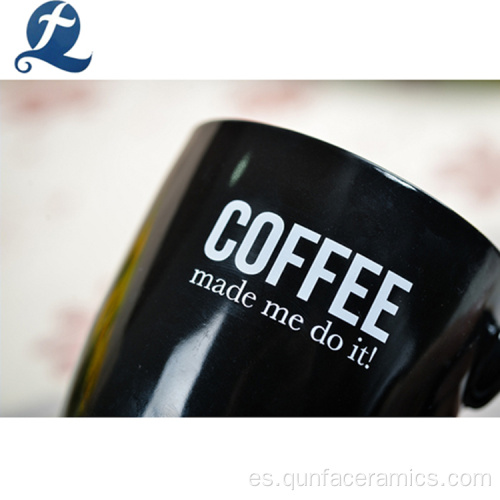 Taza de café resistente al calor de la taza de cerámica estampada ecológica